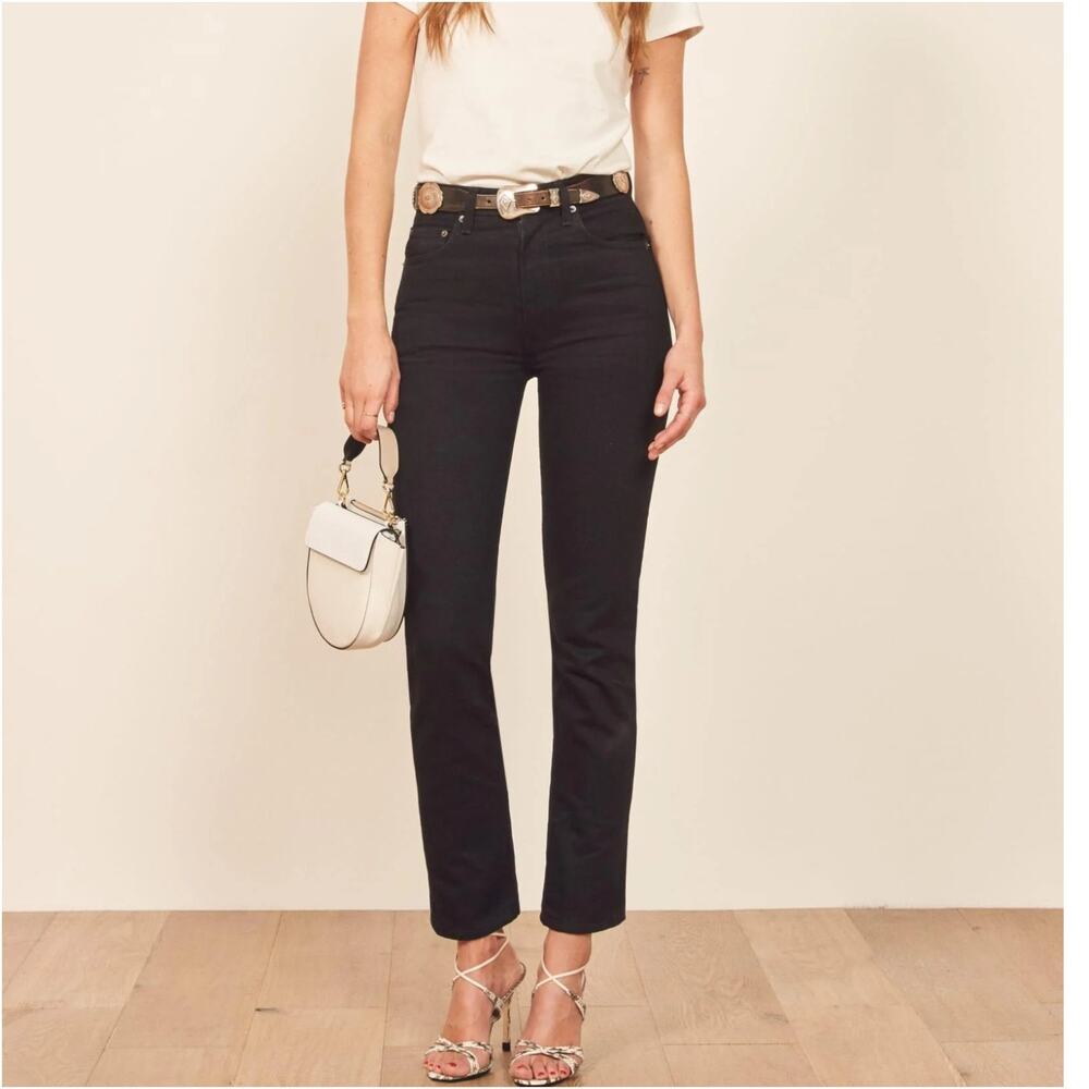 Reformation Black High Rise Jeans